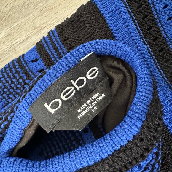 BEBE Knit Sweater Dress Bodycon with Back & Midriff Cutouts Halter - S/P (XSP) - Picture 9 of 9